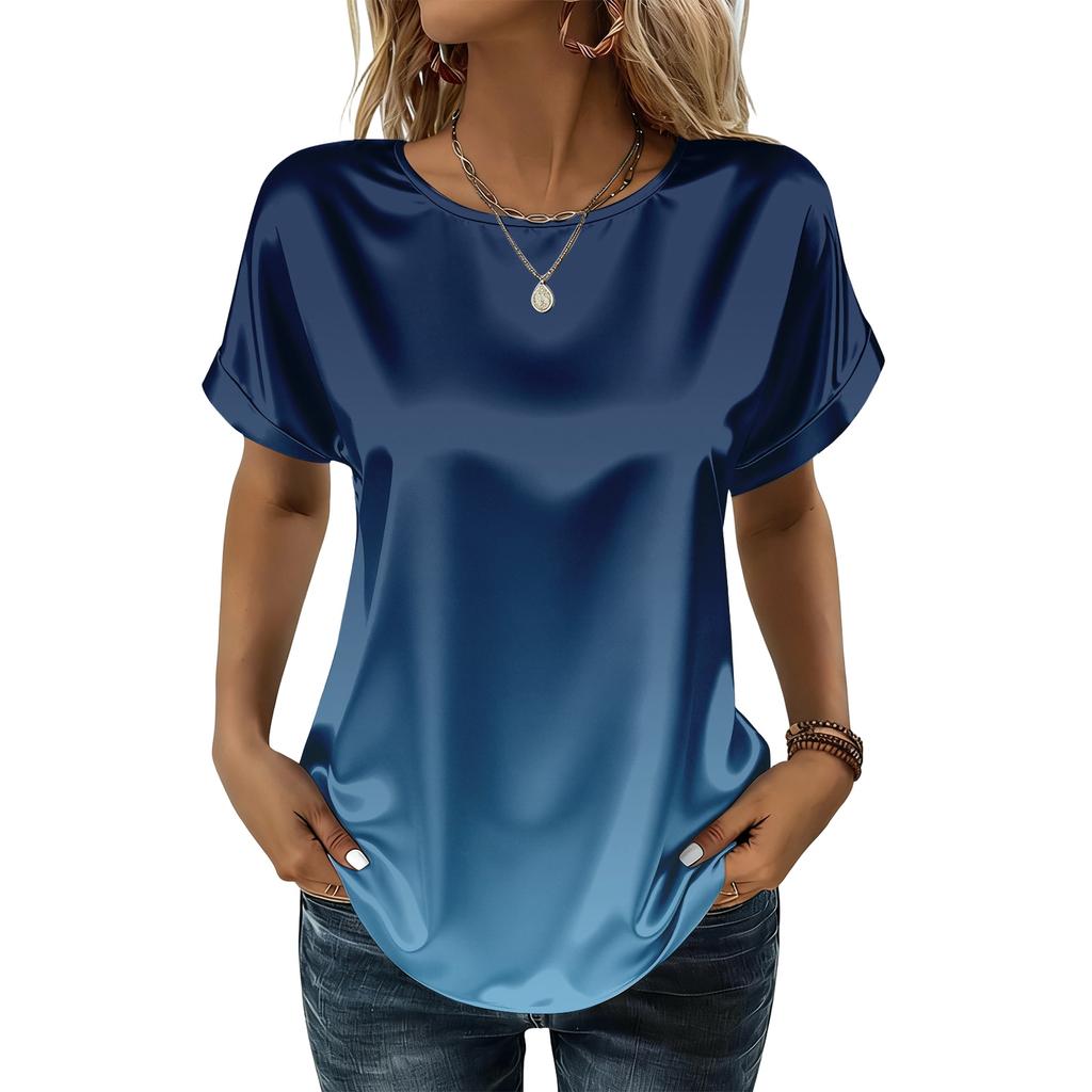 Women's Fashion Casual Gradient Print Top