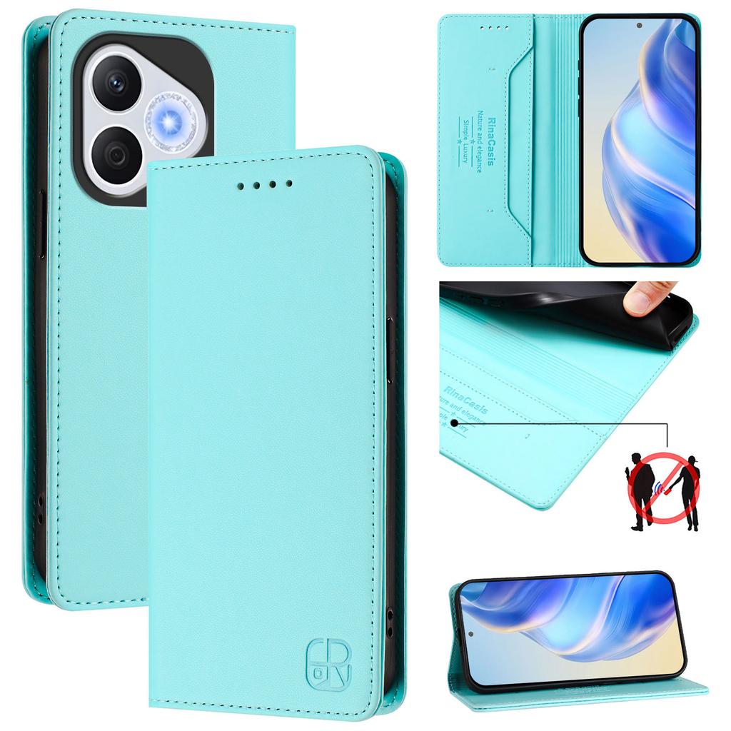 For Honor 400 Lite Leather Case RINACASIS RC01 Phone Cover with RFID Blocking Wallet Stand