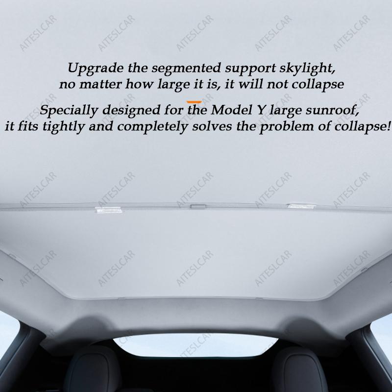Sunroof Sunshades For Tesla Model 3 Highland 2024 Model Y Juniper 2025+ Ice Cloth Buckle Sun Shade Glass Front Rear Skylight