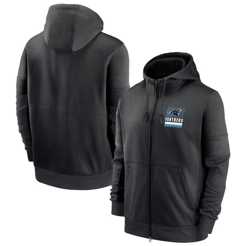 Mens Zip-Up Hooded Sweatshirt NFL Football Team Print Athletic Casual Wear