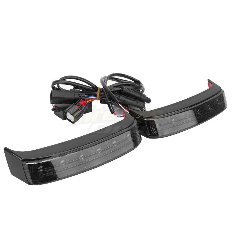 

Мото светодиодный седельная сумка Tail Run Тормозные указатели поворота Лампа задний фонарь мотоцикла для Harley Touring Street Glide Limited 14-21 Style4