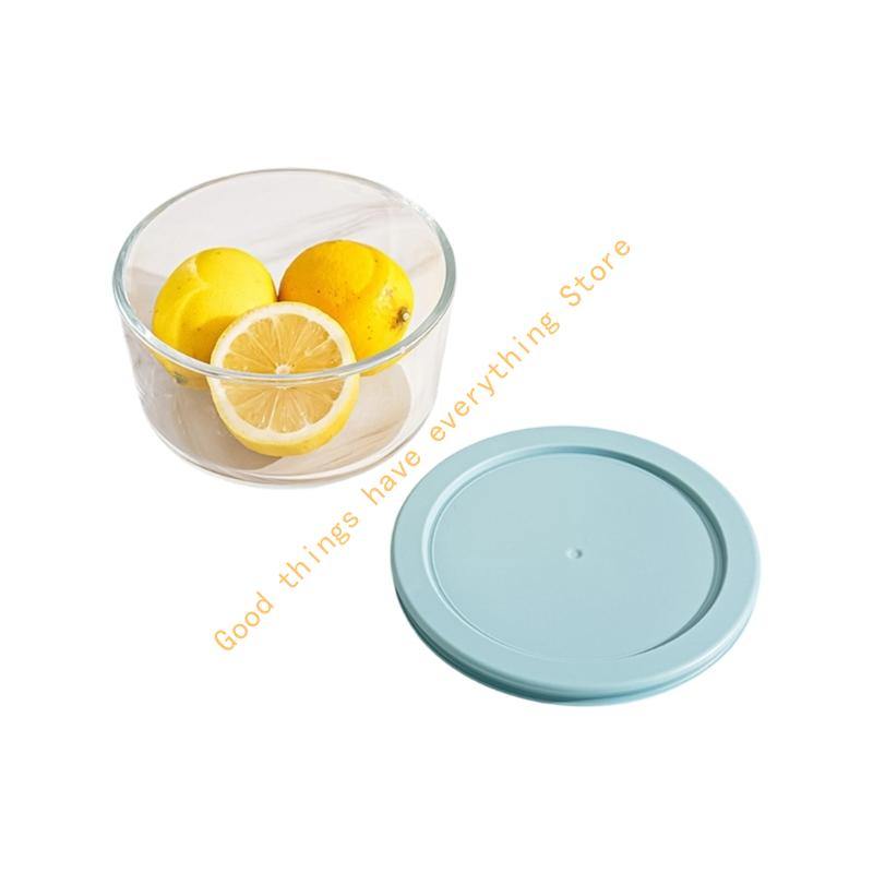 High Temperatures Resistant Glass Container Microwave Safe Clear for Visibilities Leak Proof Seal Stackable 55KF
