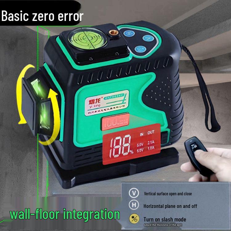 2025 High-Brightness 12-Line Green & 16-Line Red Laser Level with Full Automatic Leveling