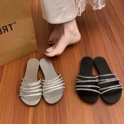 Soft-soled Fairy Style Fashion One-word Cool Slippers 2025 New French Temperament Women's Sandals Women's Summer Wear