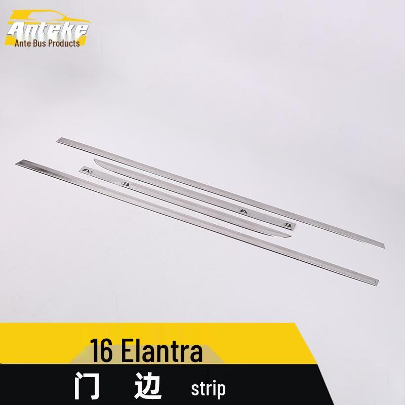 Anti-Scratch Door Edge Strips Decoration for 16 Elantra - Bright Trim for Body and Bumper