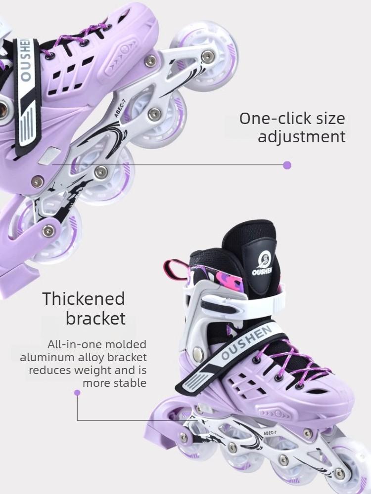 Adjustable Size Hard Shell Ice Skates for Adults and Women, Roller Skates for Boys and Students, Beginner Set for Ice Skating and Roller Skating