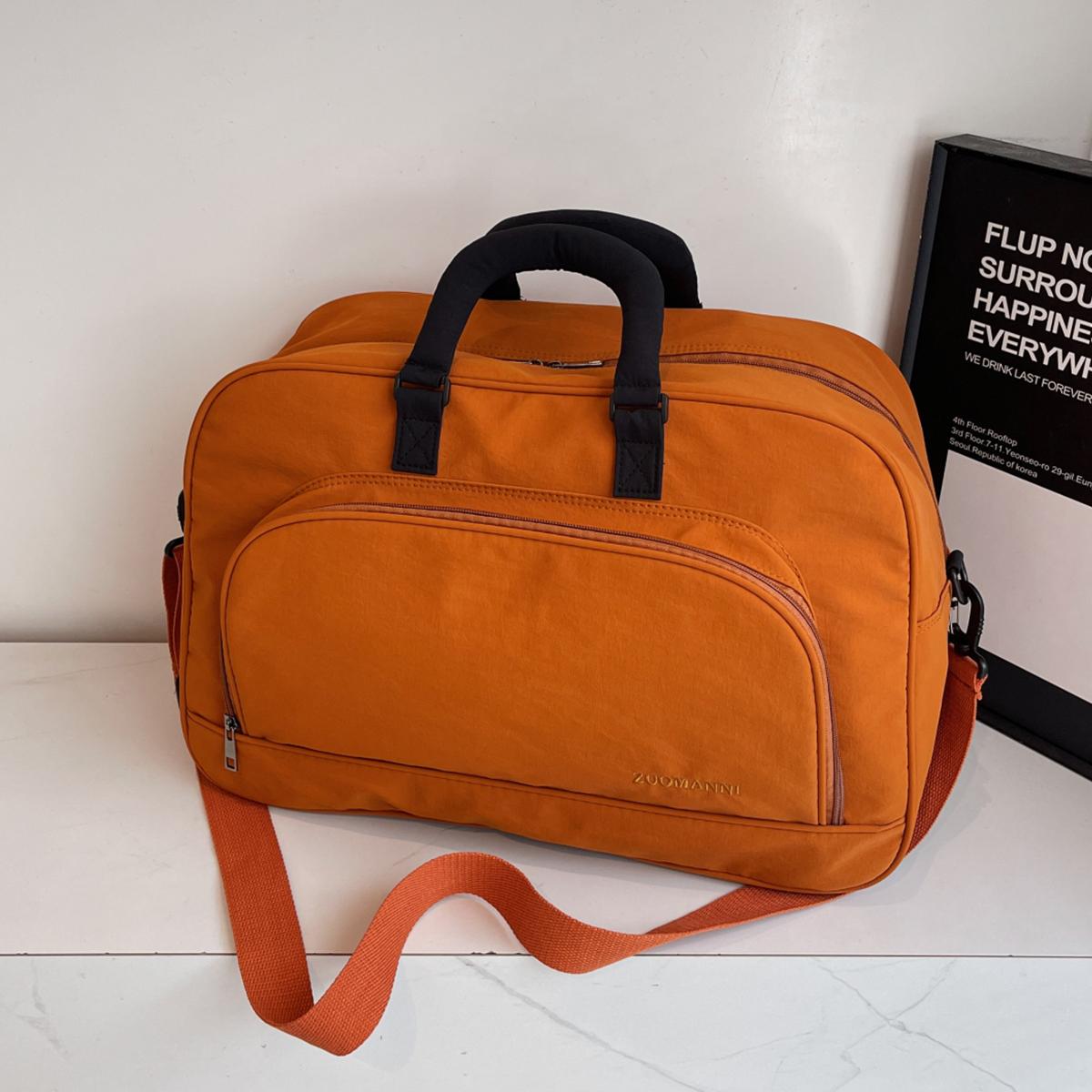 

Large-Capacity Short-Distance Travel Bag for Women, Foldable Business Trip Luggage Storage Bag, Lightweight Travel Handbag for Men, Fashiable помаранчевий