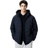 Solid Color Zipper Hooded Quilted Windproof Warm Minimalist Loose Cotton Jacket Men Jackets 478268-69