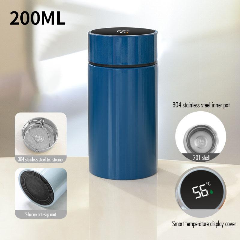 200ml Mini Thermos Cup Double Layer Vacuum Insulation 12 Hours Heat Preservation Portable 304 Stainless Steel Metal Cup Outdoor