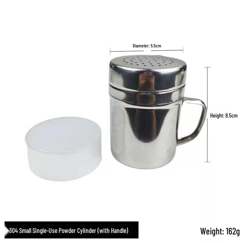 

Stainless Steel Spice Jar with Handle and Lid – Available in Large, Medium, and Small Sizes