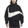 Nike Swoosh Woven Jacket Asia Sizing 'Black White' Men's FB7878-010
