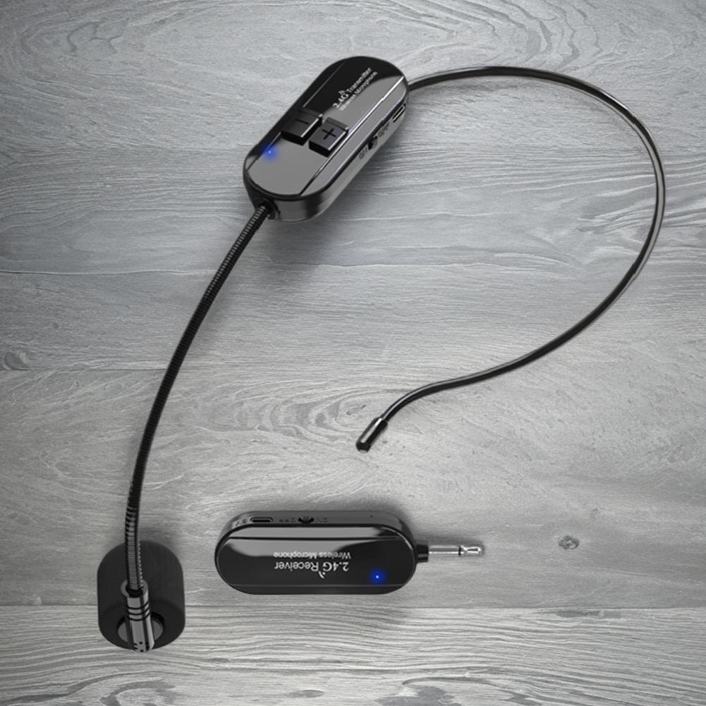 2.4G Headset Mic Long Range Wireless Microphone System Head Handheld Mic 2 in 1 for Voice Amplifier Stage Speakers Teach