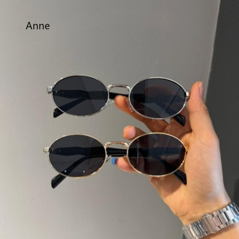 New Retro Small Oval Metal Frame Women Sunglasses UV400 Men Punk Sun Glasses Gafas De Sol Mujer Luxury Designer Vintage