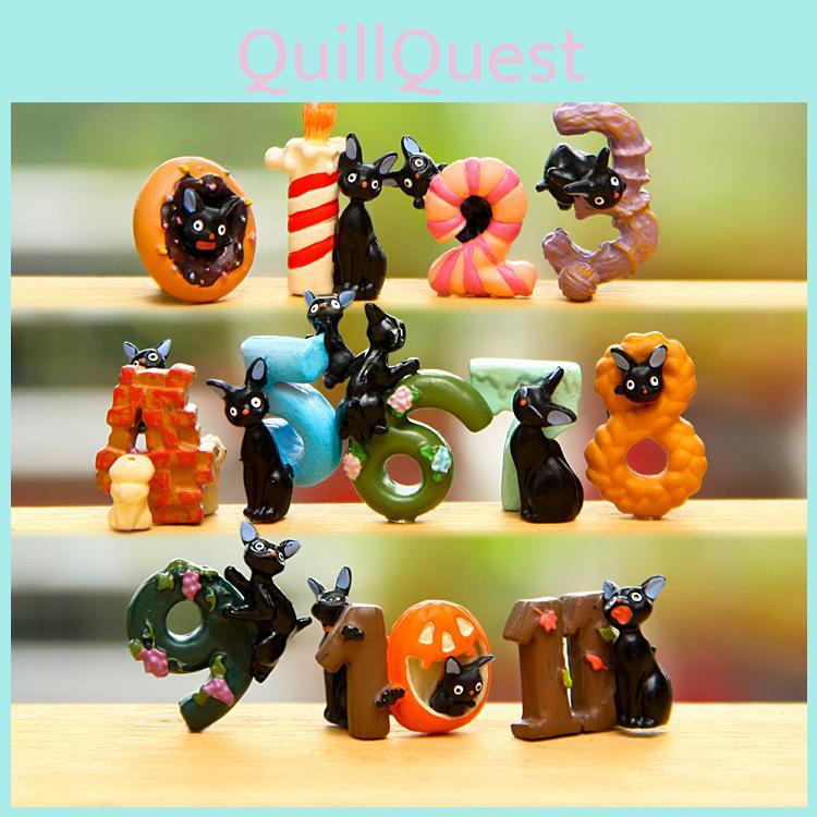 Delivery Service Kiki Jiji Creative Digital Black Cat Model Toy Figures Action