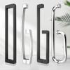 304 Stainless Steel Shower Room Handle Thickened Design Copper Core Bathroom Handle Bright Black Finish High-End Atmosphere