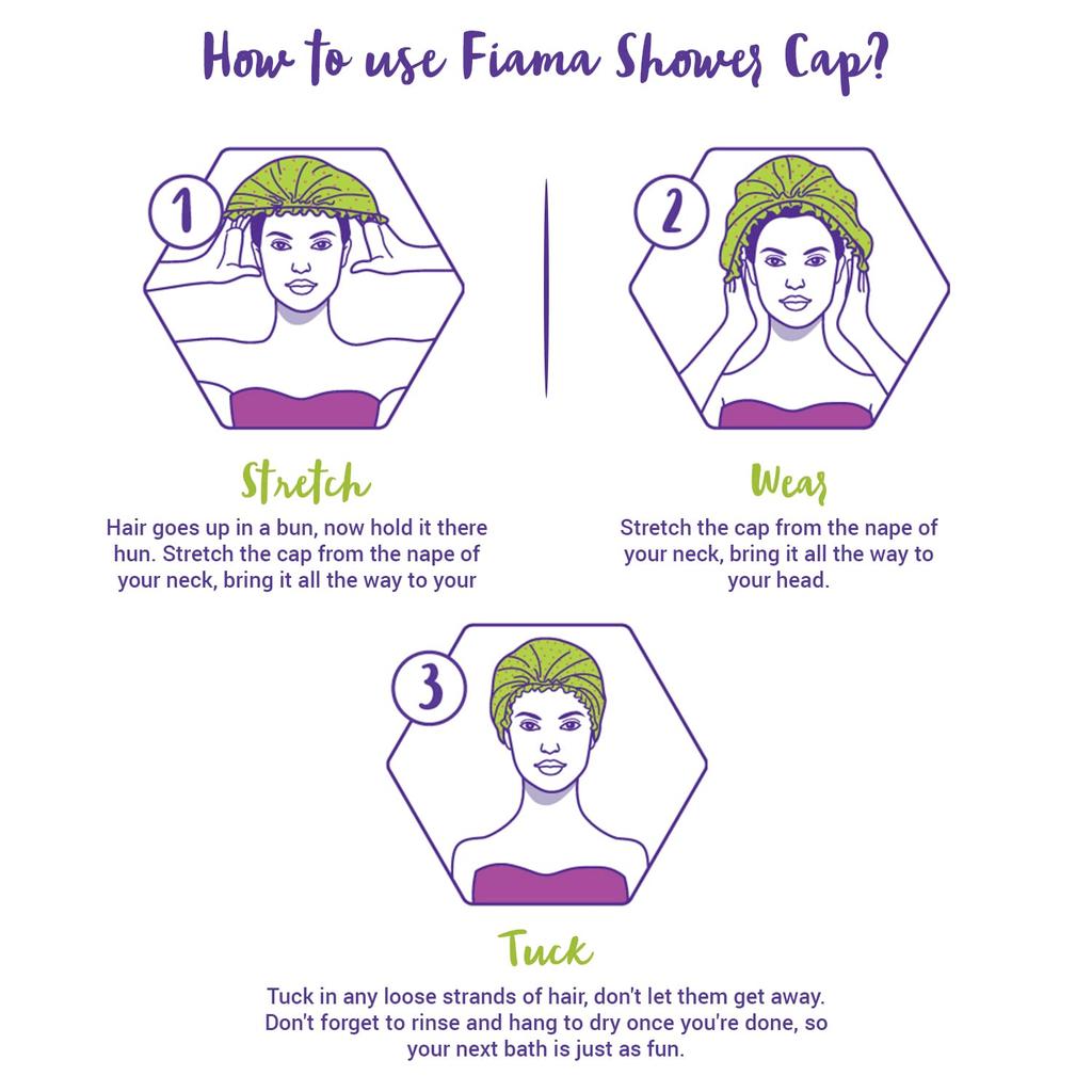 Fiama Bath Essentials Shower Cap Hair Protection for Women Hair Care 1 Piece Comfortable Hair Cover