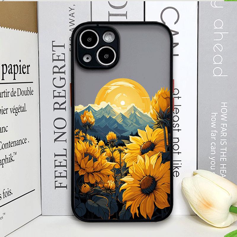 Mountain Forest Village Phone Case for IPhone 13 12 Mini 16 15 11 14 Pro Max 7 8 Plus SE X XS Shockproof Cover Sunflower Scenery