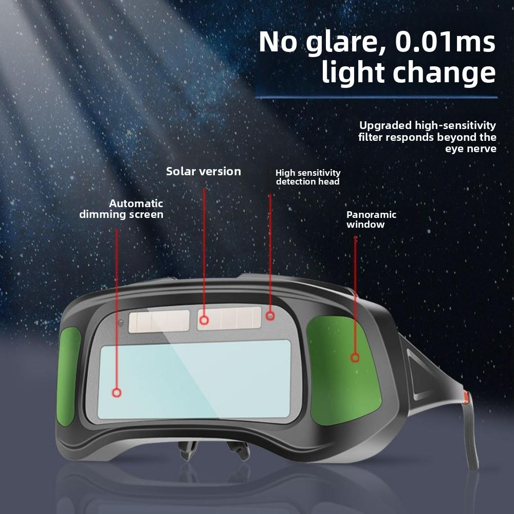Auto-Darkening Welding Goggles Anti-Glare Anti-Arc Anti-Flash - TIG Pro Welder Eyewear with Full Eye Protection for Welding