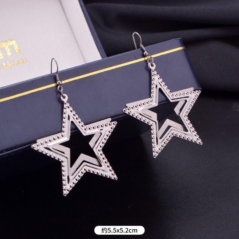 Fashion exaggerated niche temperament fringed earrings retro personality versatile sequined earrings women's long ear jewelry