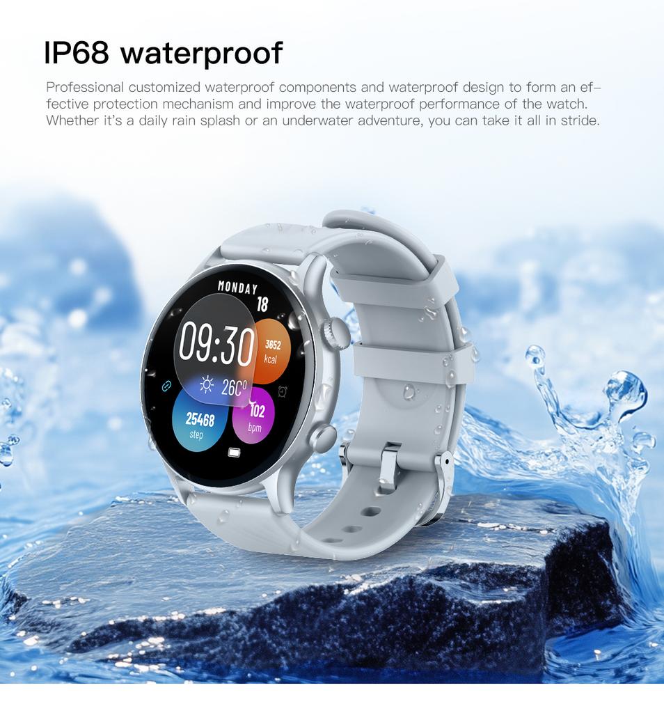 Z178 Smart Sports Watch Unisex Heart Rate Blood Oxygen Health Monitoring IP68 Life Waterproof Silicone Watch Band for Men Women