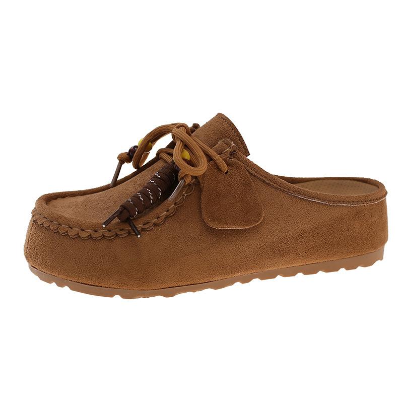 

Премиальные толстоподошвенные шлепанцы Birkenstock для женской верхней одежды 2025 осень новые шлепанцы с увеличением роста, полушлепанцы на одну ногу 40 коричневый