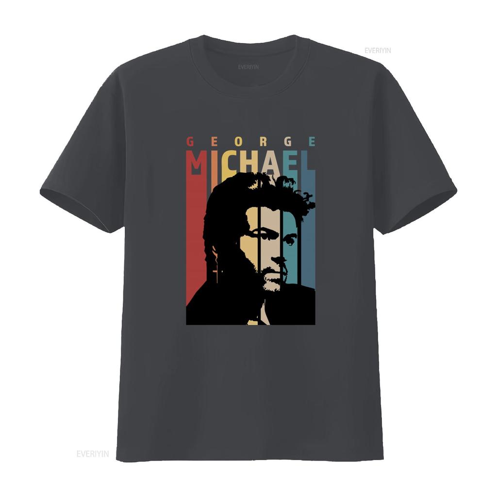 George Michael T-shirt Retro Vintage Musica Perfetta Per Te E I Tuoi Amici vintage Lavata Casual Alla Moda streetwear homme