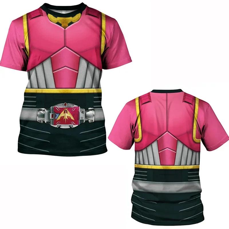 Japanese Anime Kamen Rider Whirlwind 3D Printed T-Shirts Men's And Women's Cosplay T Shirt Summer Street Fashion Sports Tops