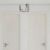 Decorazione Porta Bagno Minimalista in Metallo Nero La Linea Art Installazione Facile Decorazione Casa