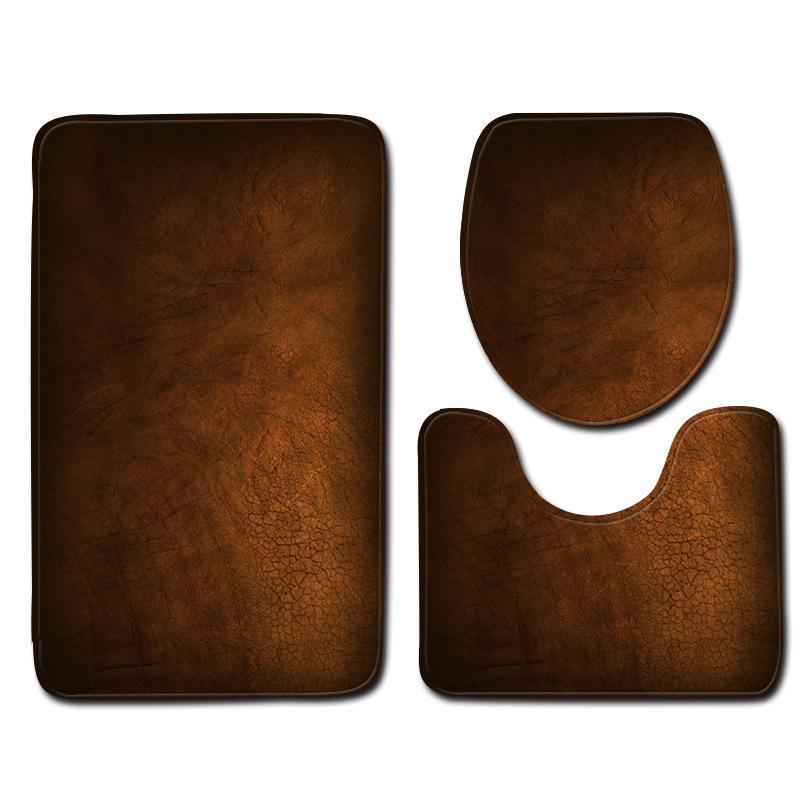 Toilet Floor Mat Three-Piece Bathroom 3-Piece Carpet Doormat Mat