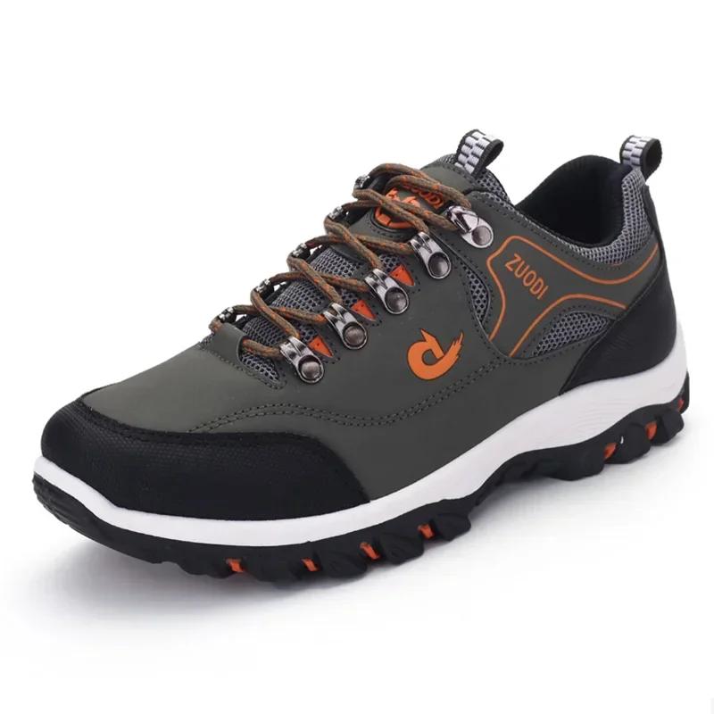 Men Outdoor Sneakers Light Waterproof Men's Boots Men Combat Desert Casual Hiking Shoes  Big Size 48
