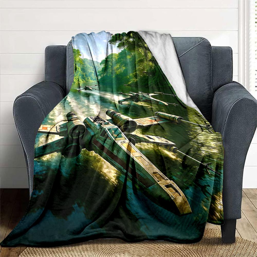 Star Wars Blanket Comfortable Perfect for Bedding Chair Office Four Seasons Multipurpose Digital Print Best Holiday Gift for Friends Family