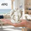 3D Printed Pla Art for Bedroom Dolphin Family of Four Ornament with Heart Design Minimalist Small Figurines Photo Props Desktop Animal Sculpture Home