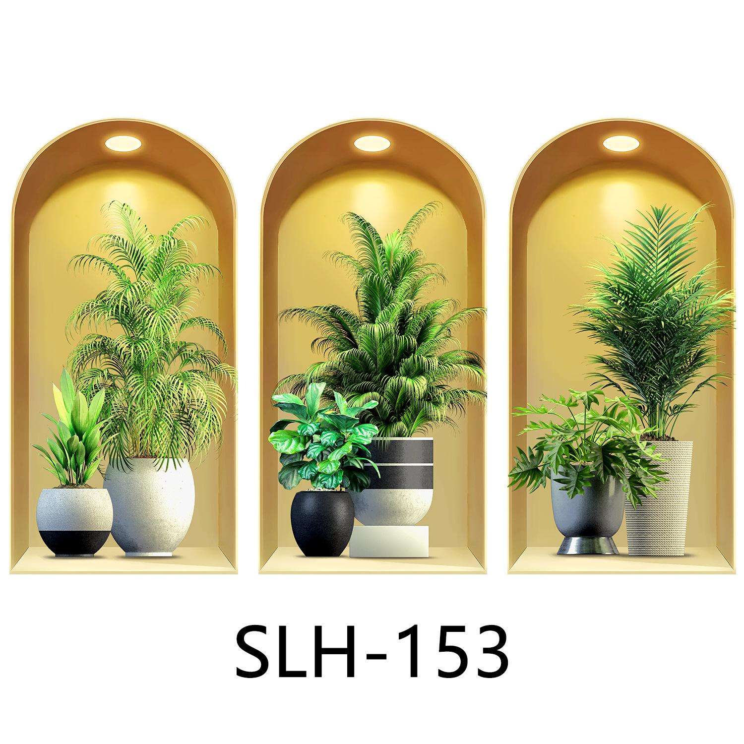 

Набор из 3 шт. Наклейки на стену с растениями и цветами Сделай сам Наклейки из стекла в виде короны для декора гостиной, спальни, свадьбы Самоклеящиеся наклейки на холодильник 30*60*3pcs