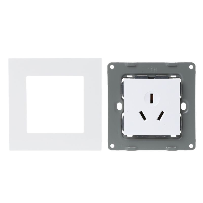 

Wall Socket 86 Type 16A Power Outlet With 3 Holes White PC Panel For Air Conditioner Water Heater