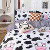 Four Seasons Bedding Set 4pcs Brushed Bedclothes Household Student Printed Bed Sheet Duvet Cover Pillowcases for King Queen Beds