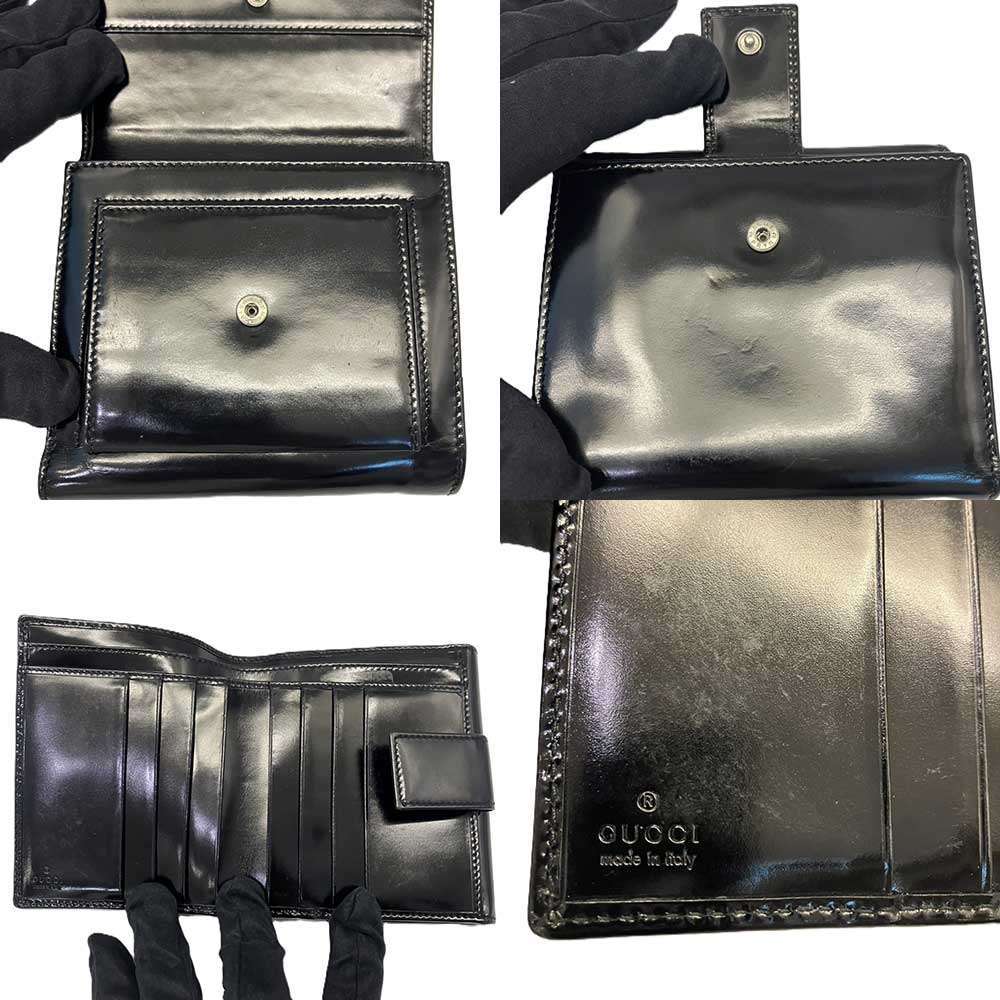 Used GUCCIBifold Wallet enamel Women