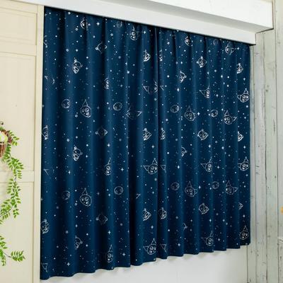 Sanrio Kuromi Sparkly Level 2 Light Heat Set of 100cm X Curtains, Blocking, Insulating, 2, 178cm, SS-11-208-21