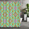 1PC Bohemian Colorful Geometric Shower Curtain, Includes 12 Hooks, Durable Polyester, for Bathroom & Home Decor