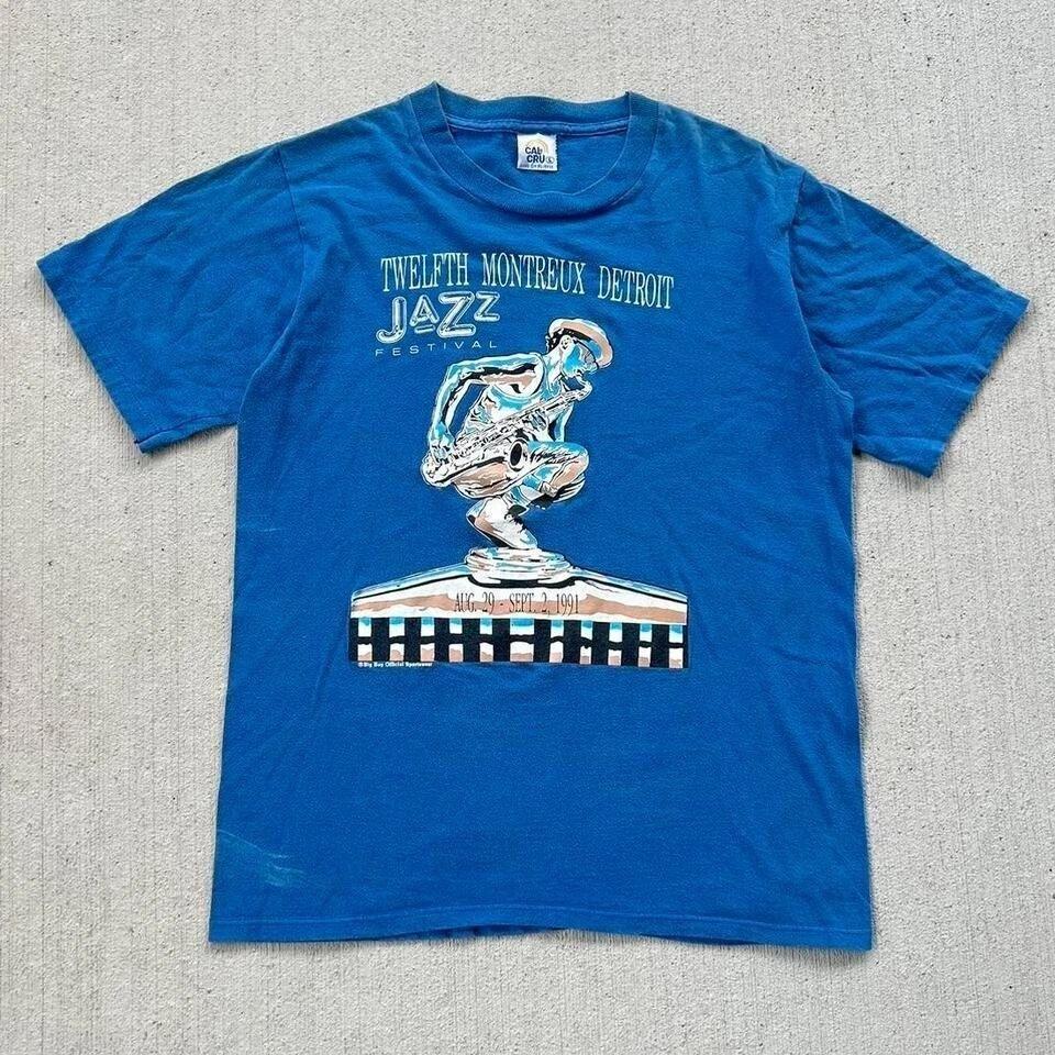 

Vintage 1991 Twelfth Montreux Detroit Jazz Festival T-shirt Size L S