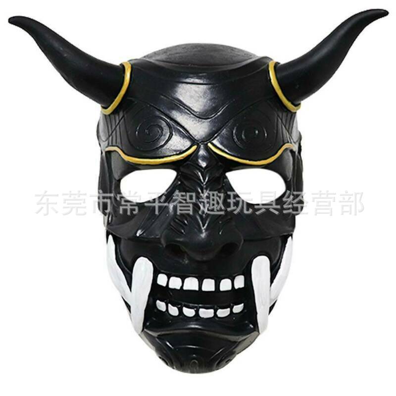 Popular Manjura Mask Red Face Ghost Face Fangs Halloween COS Japanese Noh-style Hannya mask