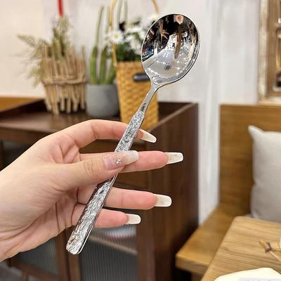 Korean Stainless Steel Thickening Spoon Creative Long Handle Hotel Hot Pot Spoon Soup Ladle Home Kitchen Essential Tools