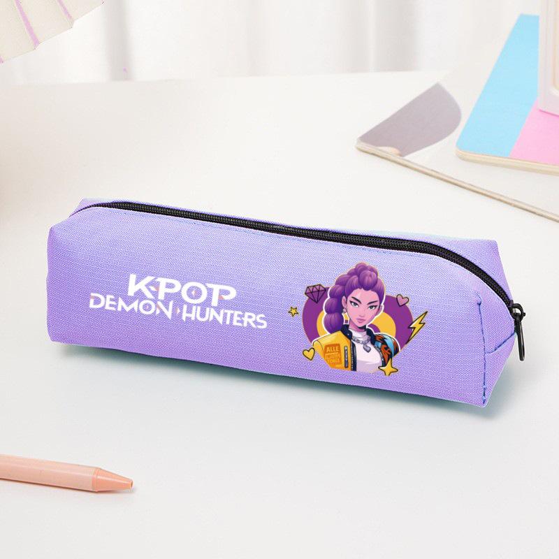 K-pop Demon Hunter Girl Group Cartoon Pencil Case - Oxford Cloth Stationery Bag for Primary Students