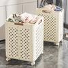Multipurpose Portable Laundry Hamper with 4 Wheels Folding Clothes Storage Solution for Efficient Home Organization