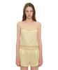 TOOMUCHTAX Lace Trim Slip Camisole Yellow