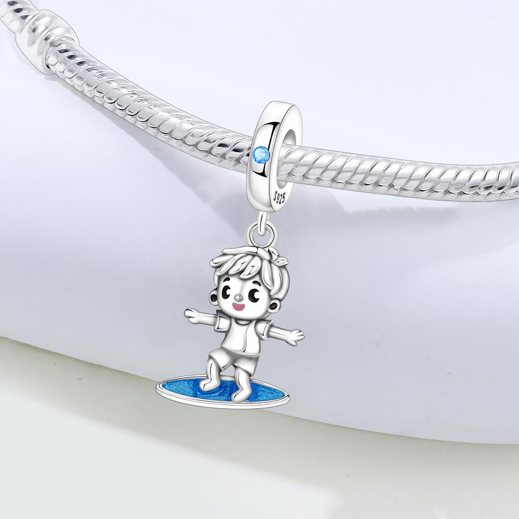 Copper Cartoon Character Boy Beads Original Pendants Bracelet Charm Jewelry Party Diy Trendy Gifts