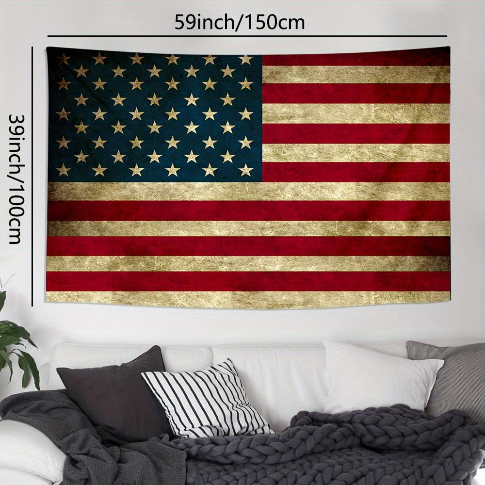 Retro Vintage American Flag Tapestry Living Room Decoration Independence Day Party Patriotic Room Decoration