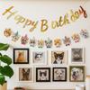 Paper Happy Birthday Banner Cute Animal Animal Birthday Banner Pet Theme Banner  Baby Shower