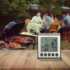 BBQ Thermometer Featuring Dual Probes and Backlit LCD Display with HiLow Alarm for Accurate Temperature Management