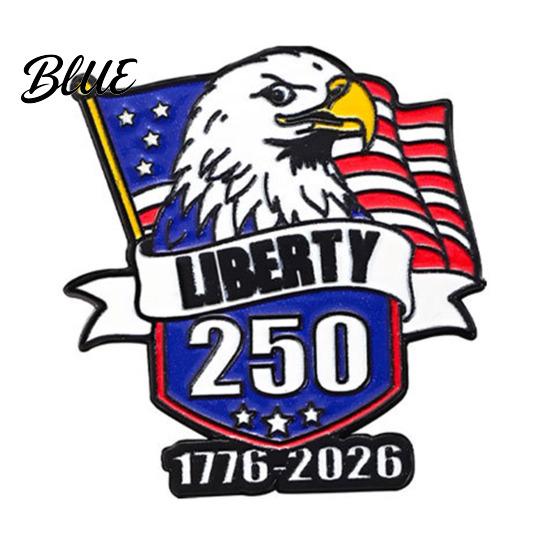 Colorful Enamel Brooch 250th USA Anniversary Pin – Metal Zinc