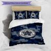 Leicester City Football Printed 3 Pieces Bedding Set, Comfortable Skin Friendly Bedroom Duvet Cover Set